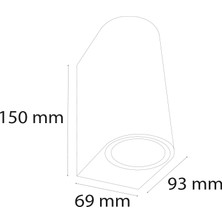 Variolux Çift Yönlü Oval GU10 Dış Mekan Armatür 2x5W
