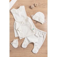 Babymod Natural Güpürlü 5'li Kız Bebek Hastane Çıkışı Bebek Takımı