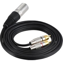 Fugar Rca Erkek Fişine Xlr 3 Pin Erkek Jack Audio Kablo Konektörü Adaptörü 1 M (Yurt Dışından)