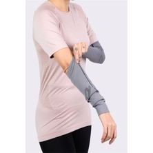 Manila Armour Seamless Sporcu Kısa Kollu T-Shirt Pudra