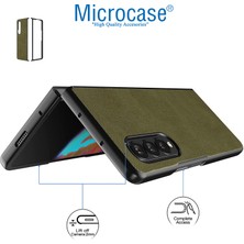 Microcase Samsung Galaxy Z Fold4 Için Deri Desenli Plastik Koruma Kılıf - AL3156