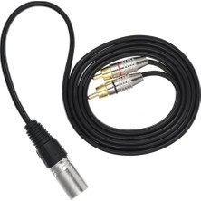 Fugar Rca Erkek Fişine Xlr 3 Pin Erkek Jack Audio Kablo Konektörü Adaptörü 1 M (Yurt Dışından)