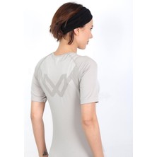 Manila Armour Seamless Sporcu Kısa Kollu T-Shirt Taş