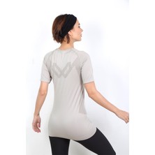 Manila Armour Seamless Sporcu Kısa Kollu T-Shirt Taş