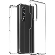 Microcase Samsung Galaxy Z Fold4 Sert Kristal Kapak Kılıf - Şeffaf AL3155