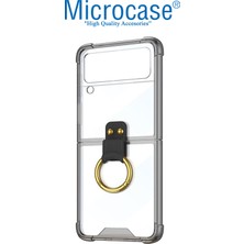 Microcase Samsung Galaxy Z Flip 4 Parmak Tutuculu Askılı Köşe Korumalı Kılıf - AL3160