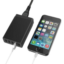 1.6 Metre Kablo Uzunluğu 40W Ev Masaüstü 5 Portlu USB Cep Telefonu Şarj Kafası Çok Portlu USB Akıllı Hızlı Cep Telefonu Şarj Cihazı(Yurt Dışından)