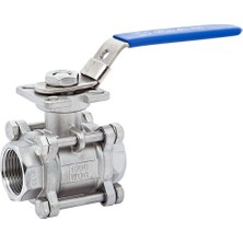 Unox Tepe Flanşlı 3 Parçalı Paslanmaz Dişli Küresel Vana 3/4"