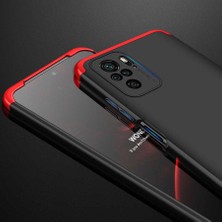 Xiaomi Poco M5S ile Uyumlu Kılıf Soft Hard Koruma 3 Parça  Ays Siyah-Mavi