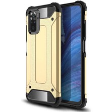 CoverZone Xiaomi Poco M5S ile Uyumlu Kılıf Shockproof Zırh Koruma Gold