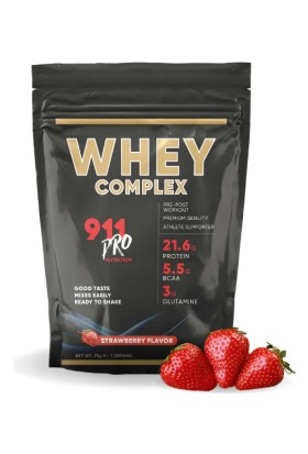 911 Pro Nutrition Whey Complex Protein Tozu Çilek Aromalı 33GR