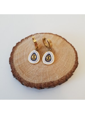 İnci Official Işıltılı Nazargöz Küpe