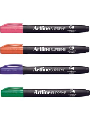 Artline Supreme Permanent Marker Pembe - Mor - Turuncu - Yeşil