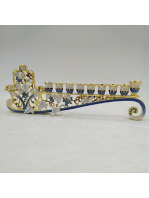 Vintage Menorah Şamdan Antika Bejeweled Mumluk Şamdan (Yurt Dışından)