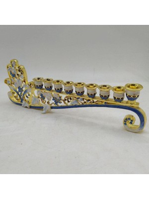 Vintage Menorah Şamdan Antika Bejeweled Mumluk Şamdan (Yurt Dışından)