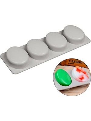 Pastry Planet 4 Lü Oval Silikon Sabun Mum Kalıbı