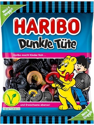 HARIBO Dunkle Tüte Vegetarian Karışık Tat 175 gr Renkli Eğlenceli Şekerleme