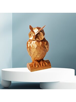 Minazey Owl Bronz Baykuş Dekoratif Biblo Aksesuar