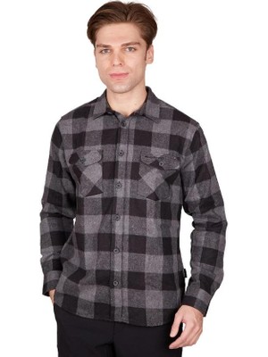 Alpinist Felder Erkek Ekose Outdoor Gömlek Xl Beden Antrasit