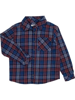 OZMOZ 100% Pamuk Ekose Desen Kışlık Erkek Çocuk Gömlek