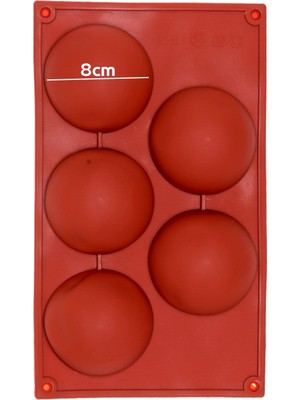 Pastry Planet 5 Li Yarım Küre Silikon Kek Kalıbı