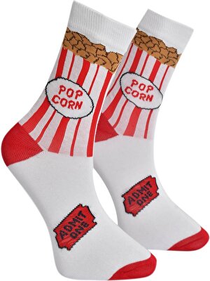 Roi Socks Pop Corn Beyaz Çorap 37 - 43