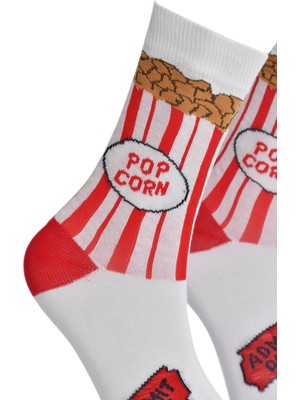 Roi Socks Pop Corn Beyaz Çorap 37 - 43