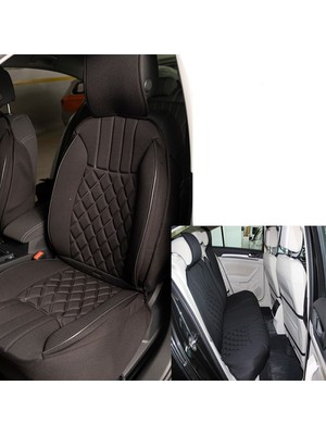 Ack Audi A5 Uyumlu Oto Koltuk Minderi Ortopedik 5'li Set Elegance Siyah