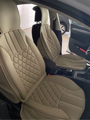 Ack Peugeot 207 Uyumlu Oto Koltuk Minderi Ortopedik 5'li Set Elegance Bej