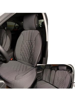 Ack Volvo S40 Uyumlu Oto Koltuk Minderi Ortopedik 5'li Set Elegance Gri