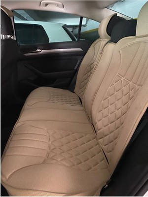 Ack Renault Captur Uyumlu Oto Koltuk Minderi Ortopedik 5'li Set Elegance Bej