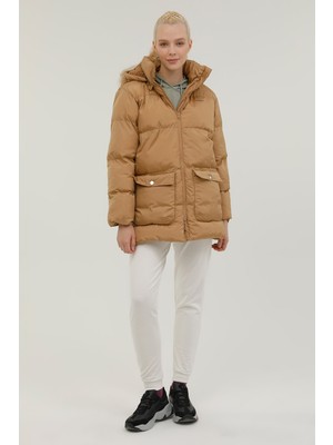 Kinetix W-Bella Coat 2pr Camel Kadın Uzun Kaban