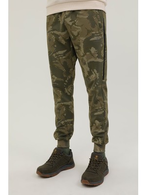 Lumberjack M-SD4025 Army Aop Jogger Haki Erkek Eşofman Altı