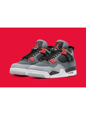 Nike Air Jordan 4 Retro Infrared Gray Erkek Spor Ayakkabı
