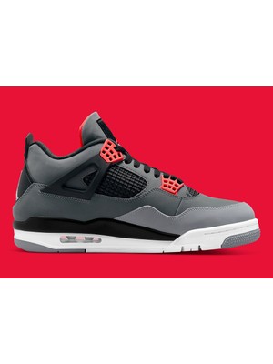 Nike Air Jordan 4 Retro Infrared Gray Erkek Spor Ayakkabı