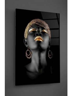 Taul Art Afrikalı Kadın Cam Tablo