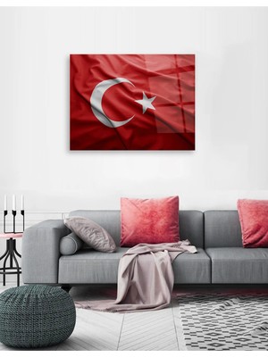 Taul Art Türk Bayrağı Cam Tablo