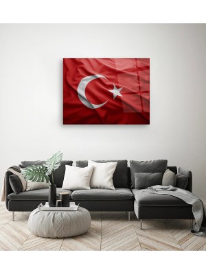 Taul Art Türk Bayrağı Cam Tablo