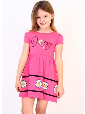 Toontoy Kids Toontoy Kız Çocuk Papatya Desenli Elbise