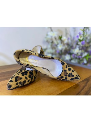 Skopjeshoes Leopar Ince Topuk Stiletto Kadın Ayakkabı