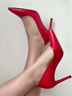 Skopjeshoes Kırmızı Kadın Ince Topuk Stiletto Ayakkabı