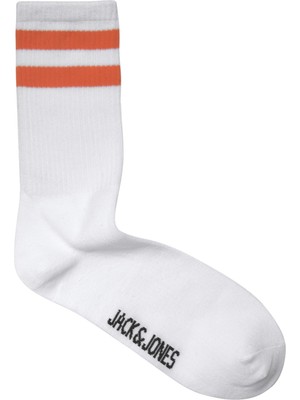 Jack & Jones 12210540_JACFURY Tennis Sock Normal Bel Baskılı Turuncu Erkek Çorap