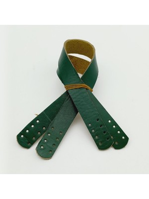 Angel Çanta Aksesuar 35X2 cm Gerçek Deri Çift Sap Yeşil