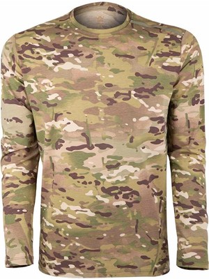 VAV Wear Outdoor T-Shirt Basic Pamuklu Erkek Uzun Kollu Tişört Terletmez Sıfır Yaka BASETI04