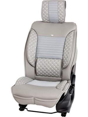 Ack opel Astra J Sedan Uyumlu Lüks Deri Oto Koltuk Kılıfı Ön/arka Set Elit Gri