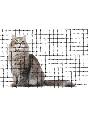 Artı 2x3 Mt Balkon Pencere Bahçe Kuş Kedi Filesi Tel Ağı Plastik Döküm Kopmaz Sağlam