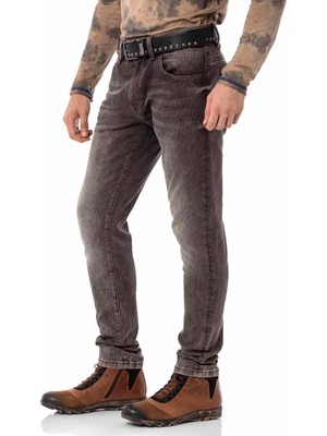 Cipo & Baxx CD811 Fitilli Kahverengi Erkek Jeans Pantolon