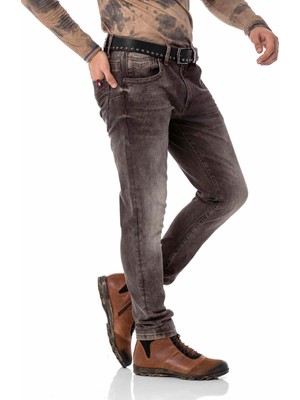 Cipo & Baxx CD811 Fitilli Kahverengi Erkek Jeans Pantolon