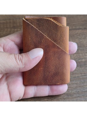 Sumerian Wallet Minimalist Crazy Deri Taba Kartlık(Anahtarlık Hediye)