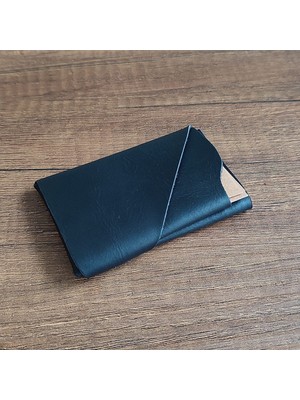 Sumerian Wallet Minimalist Crazy Deri Siyah Kartlık (Anahtarlık Hediye)